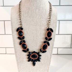 J.Crew Statement Necklace.  Navy and Pink.  21” length.